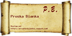 Proska Bianka névjegykártya